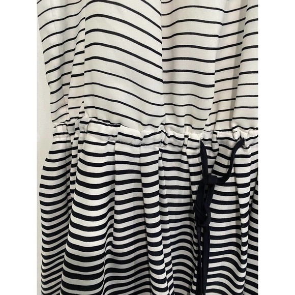 Banana Republic Black & White Striped sleeveless Dress , lined women's size 10 - Picture 3 of 4